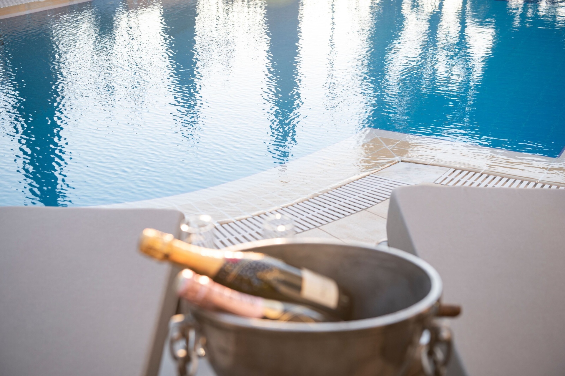 Champagne by the pool