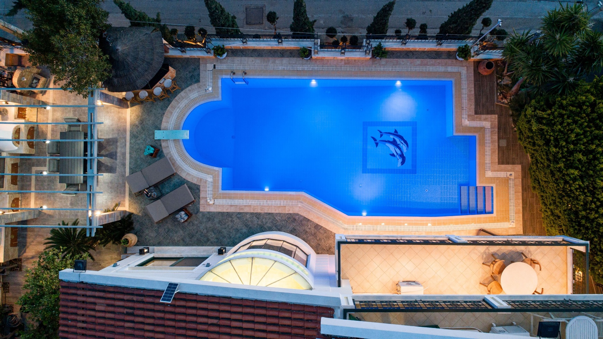 Private pool from above